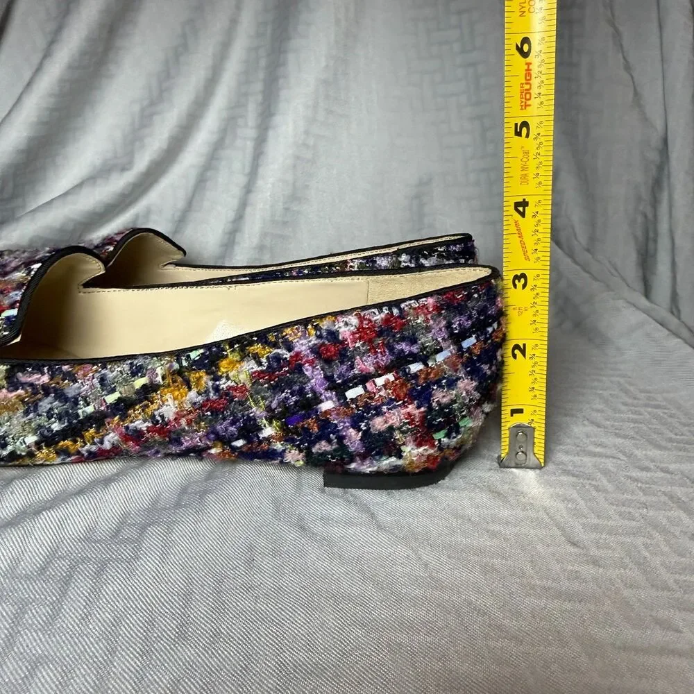 Nine West Abay 2 Women's Plaid Tweed Colorful Pointed Toe Flats Size 8.5 - Picture 11 of 11